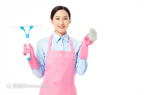 家政服務(wù)女性清潔玻璃形象